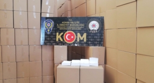 Adana'da 105 milyon 700 bin makaron ele geçirildi