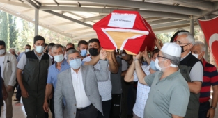 Yangın şehidimiz toprağa verildi