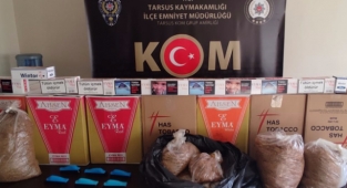 Mersin'de 169 bin 400 makaron ele geçirildi