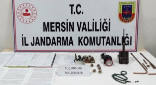 Mersin'de kaçak kazı yapan 7 kişi suçüstü yakalandı