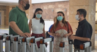 Yeni adliye binası ana girişini incelediler