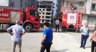 Osmaniye'de bir apartman dairesinde yangın çıktı
