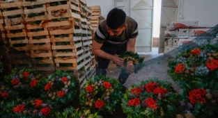 Avrupa’ya noel çelengi ihracatı