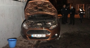 Otomobil kundaklandı