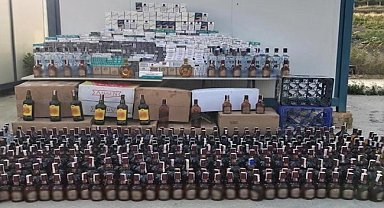 Adana'da kaçak içki ve sigara ele geçirildi