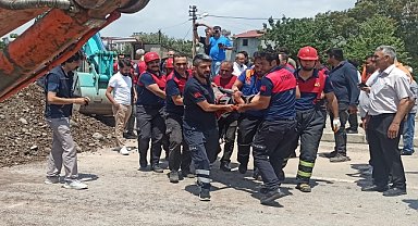 Göçük altında kalan işçi kurtarıldı