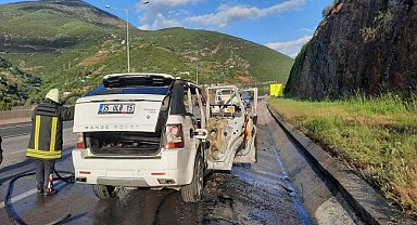 Seyir halindeyken alev alan cip yandı