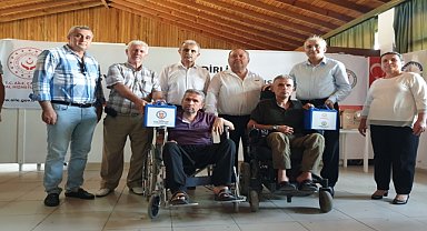 Engelli araçların aküleri yenilendi