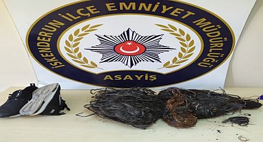 Telefon kablosu çalan şüpheli yakalandı