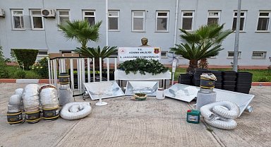 Kaçak elektrikle Hint keneviri yetiştirdi