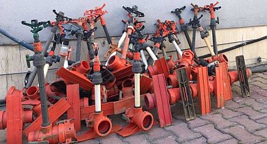Tarımsal sulama fıskiyesi çalan 2 zanlı yakalandı