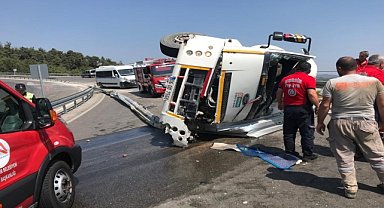 Devrilen su tankerinin sürücüsü öldü