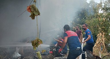 Evin bodrumunda çıkan yangın söndürüldü