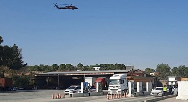 Jandarma helikopter destekli trafik denetimi yaptı