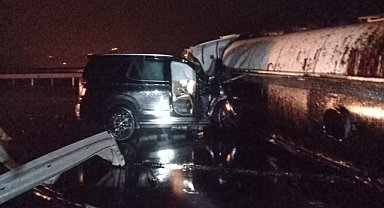 Cip devrilen tankere çarptı
