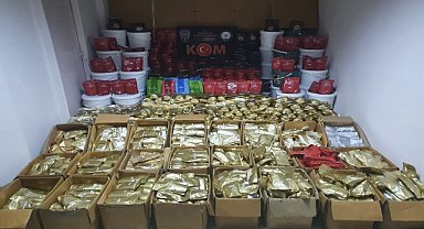 Kaçak nargile tütünü ele geçirildi