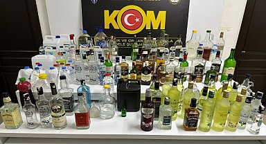 Sahte içki ile kaçak etil alkol ele geçirildi