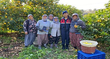 Tarım işçilerine "Kadına El Kalkamaz" projesi anlatıldı