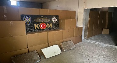 Tütün doldurulmuş makaron ele geçirildi