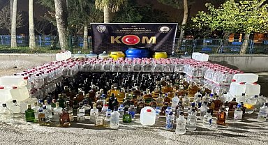 Yılbaşı öncesi kaçak ve sahte içki operasyonu