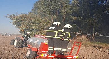 Sazlık alanda çıkan yangın söndürüldü