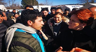 Akşener deprem bölgesi incelemesinde