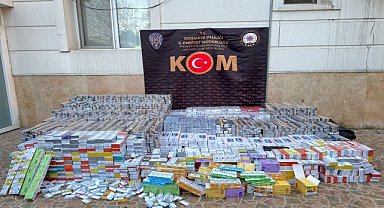 Kömür yüklü tırda kaçak sigara ele geçirildi