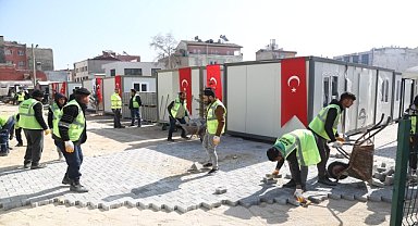 "Konteyner çarşı"nın kurulumu yüzde 90 tamamlandı