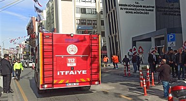 Yeni hizmet binasında açılış sonrası yangın çıktı