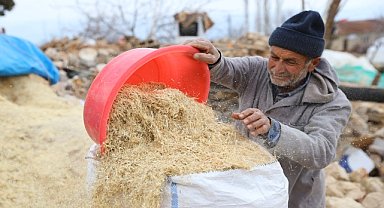 Enkazdan çıkarılan hayvanlarıyla teselli buluyorlar