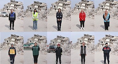 Kadınlar deprem bölgesindeki mücadelede ön safta