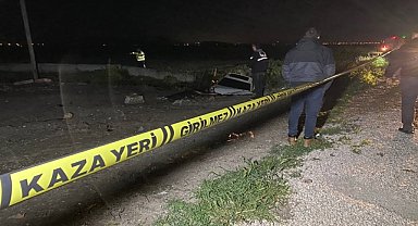 Otomobil sulama kanalına düştü:1 ölü, 1 yaralı