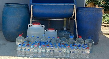 Adana'da 1050 litre sahte içki ele geçirildi