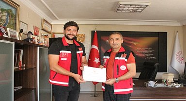 Psikososyal destek ekiplerine teşekkür belgesi