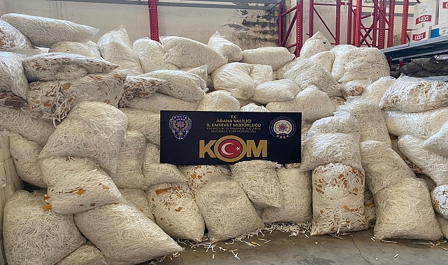 Adana'da 72 milyon 90 bin makaron ele geçirildi