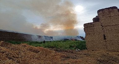 Saman balyası yangını söndürüldü