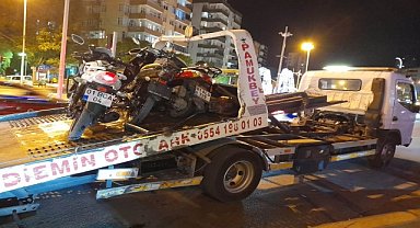 18 motosiklet trafikten men edildi
