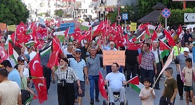Filistin'e destek yürüyüşü düzenlendi