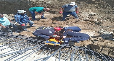 Toprak kayması sonucu 1 işçi yaralandı