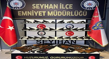 Adana'da 40 ruhsatsız silah ele geçirildi