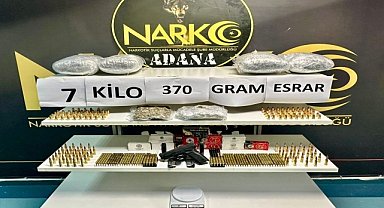 Evde 7 kilo 300 gram esrar ele geçirildi