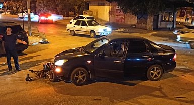 KOZAN'DA ELEKTRİKLİ BİSİKLET KAZASI