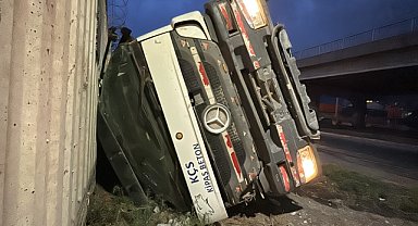 BETON POMPASININ FRENİ PATLADI