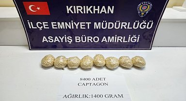 8 bin 400 uyuşturucu hap ele geçirildi