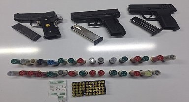 Fırından 3 tabanca çıkan zanlı gözaltına alındı