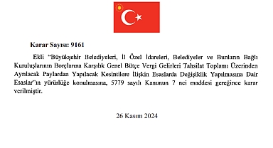 Belediyelere bir tırpan daha