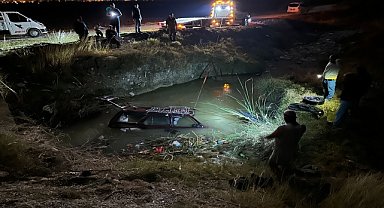 Su birikintisine düşen otomobildeki 3 kişi yaralandı
