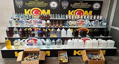 Adana'da 399 litre sahte içki ele geçirildi