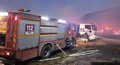 Adana'da fabrika bahçesinde çıkan yangın söndürüldü