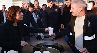 Tekin işçileriyle buluştu